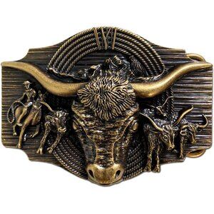 Men's Classic Western Fashion Belt Buckle Motorcycle Rider Street Punk Style